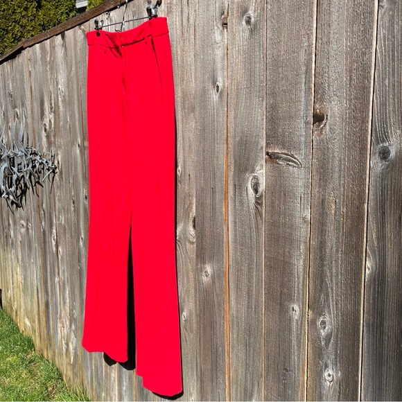 Rachel Zoe red hi-rise flare wide leg pant size large - Picture 13 of 17